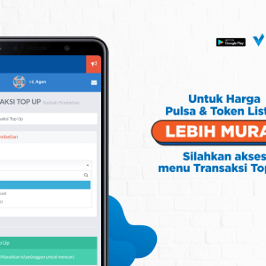 Menu Transaksi Top Up untuk Harga Pulsa & Token Listrik yang lebih Murah